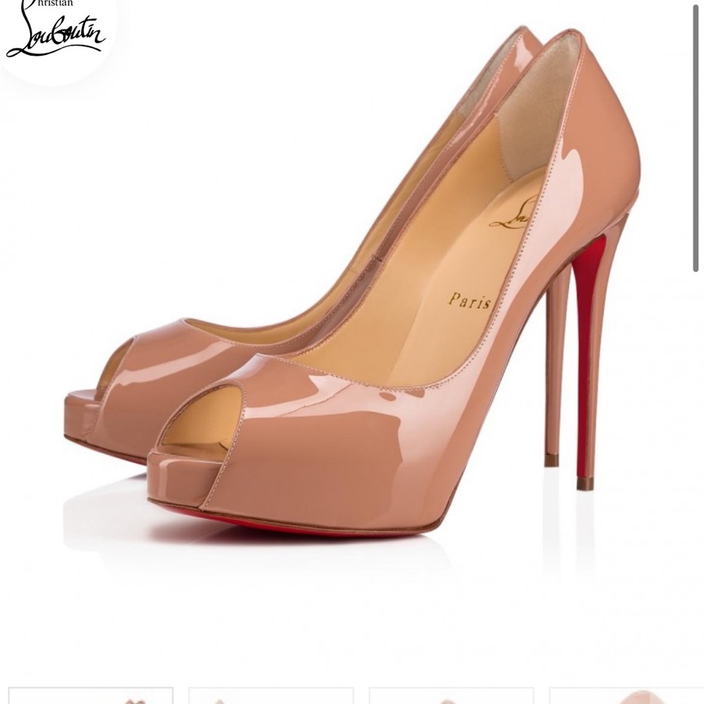 Christian Louboutin New Very Prive 120 mm open toe pumps in Nude